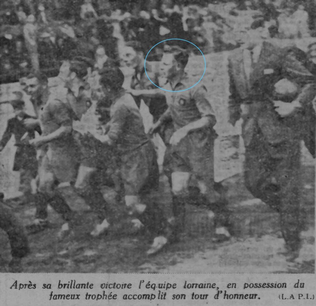 Tour d'honneur Equipe Fédérale Nancy Lorraine lors de la finale de la Coupe de France 1943/1944