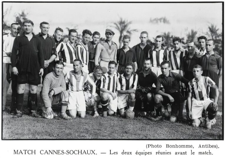Photo équipe Sochaux lors de Cannes Sochaux 11 Octobre 1931
