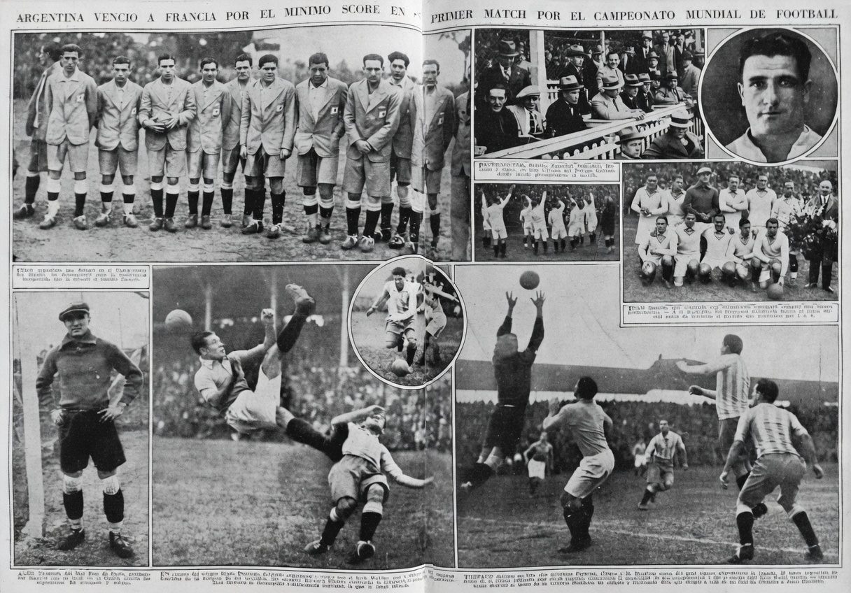 Resumé du match France Argentine Coupe du Monde 1930 par presse Uruguyenne