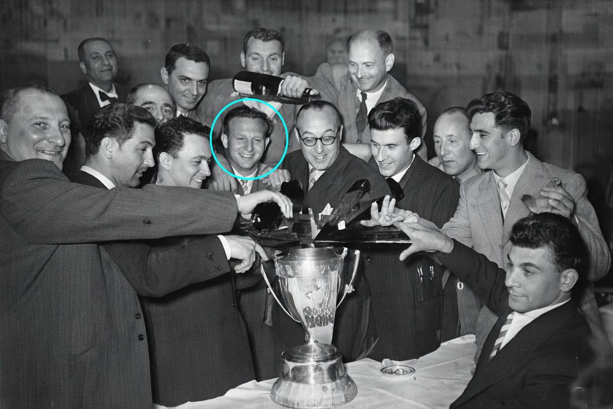 Michel Jacques Equipe Fédérale Nancy Lorraine fête la victoire de la Coupe de France 1943/1944