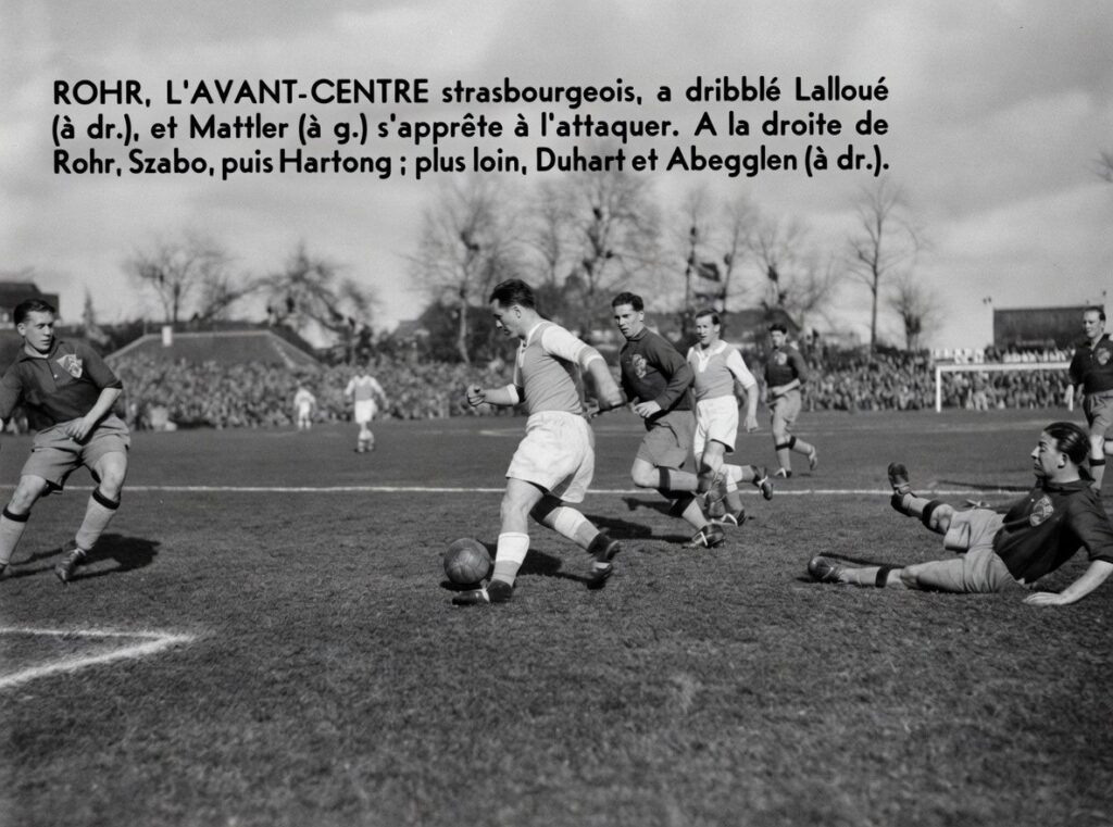 Phase de jeu du match Strasbourg Sochaux du 24 Mars 1935