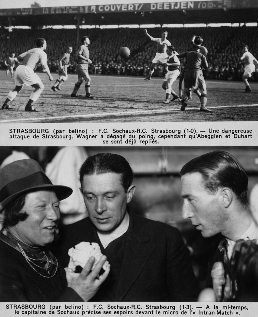 Phase de jeu du match Strasbourg Sochaux du 24 Mars 1935