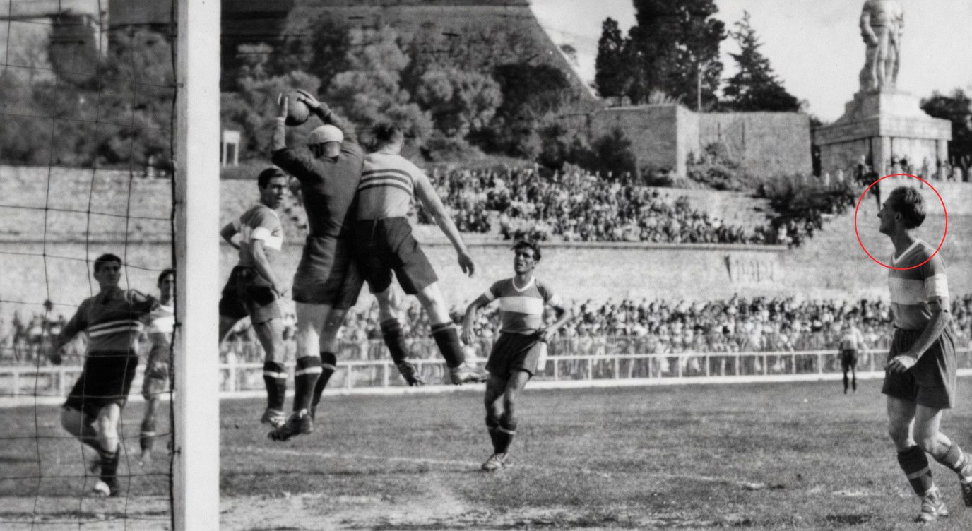 1937 09 21 Eduard Pruss lors d'un match à Antibes