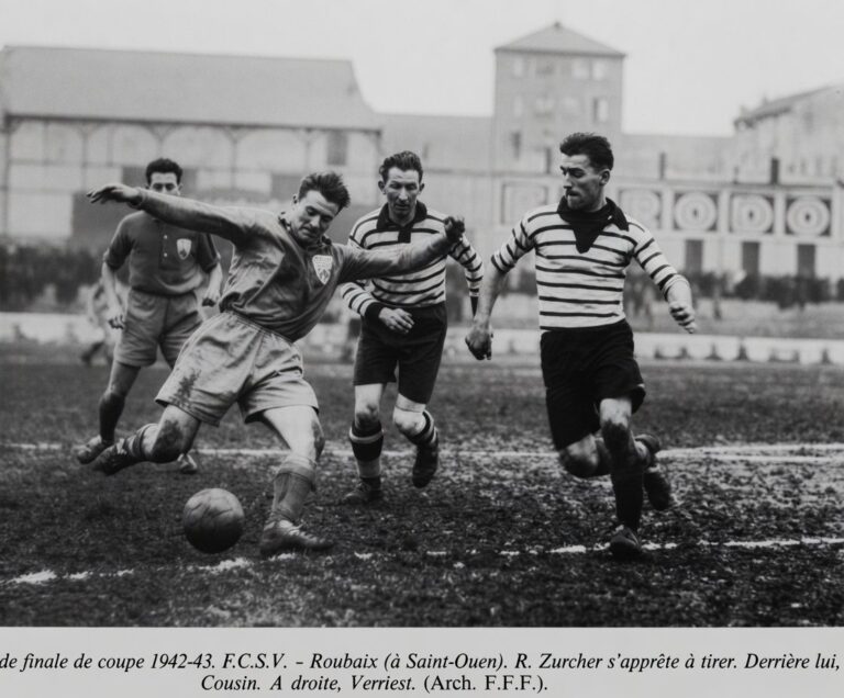 Zurcher et Cousin lors de Roubaix Vs Sochaux du 06 Février 1943