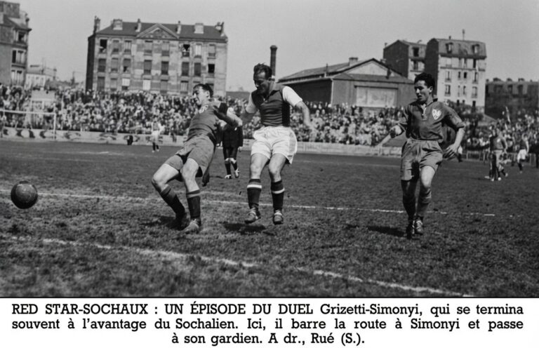 Grizzetti et Rué lors de Red Star Vs Sochaux du 18 Avril 1943