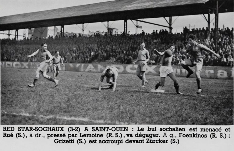 Grizzetti, Rué et Zurcher lors de Red Star Vs Sochaux du 18 Avril 1943