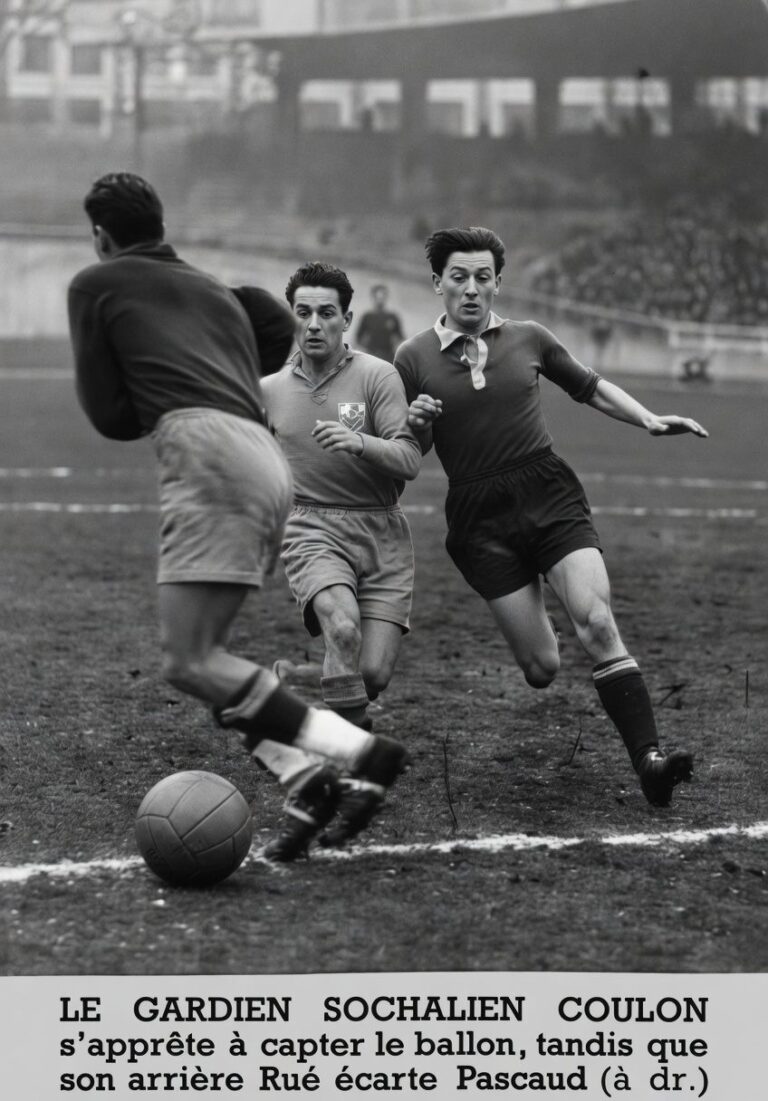 Coulon et Rué lors d'entente Racing/Red Star Vs Sochaux du 24 Janvier 1943